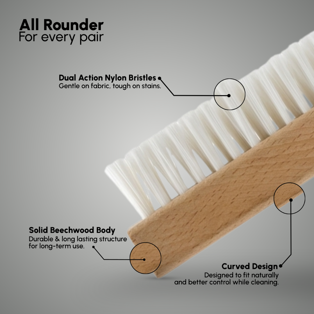 Reset Shoe Cleaning Kit | Sneaker & Shoe Cleaner Foam 150ml + Medium Beechwood Shoe Brush