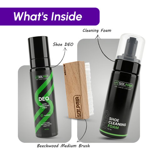 Combo Shoe Cleaning Kit with Deo