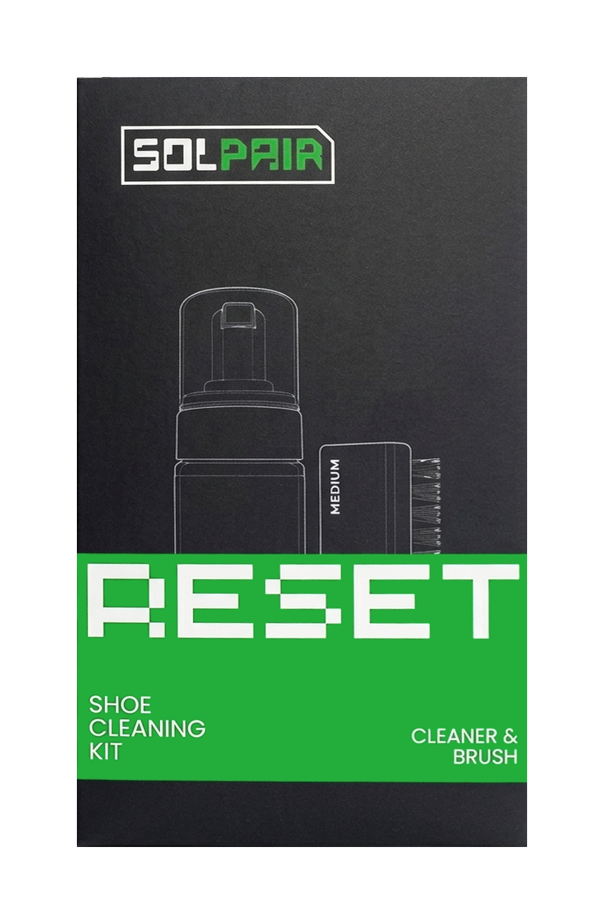 Reset Shoe Cleaning Kit | Sneaker & Shoe Cleaner Foam 150ml + Medium Beechwood Shoe Brush